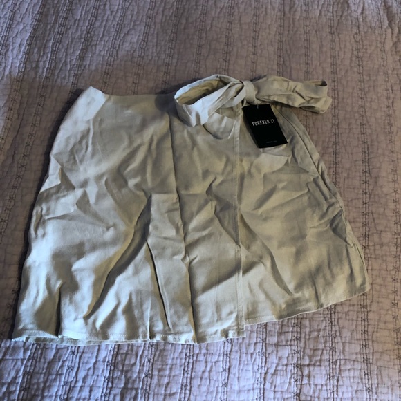 NWT LINEN WRAP MINI SKIRT - Picture 2 of 4